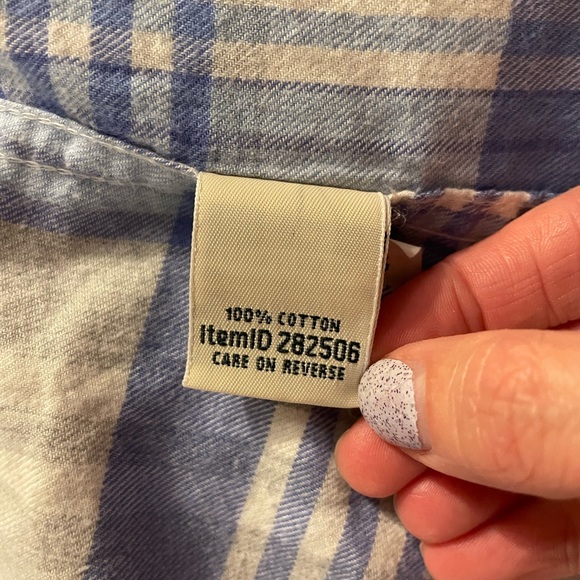 L.L. Bean flannel Scotch Plaid Button Down shirt Size XS - Picture 8 of 11